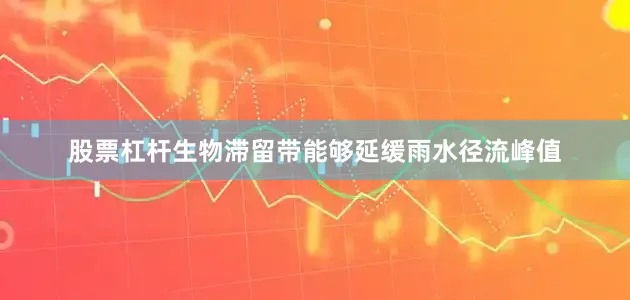 股票杠杆生物滞留带能够延缓雨水径流峰值
