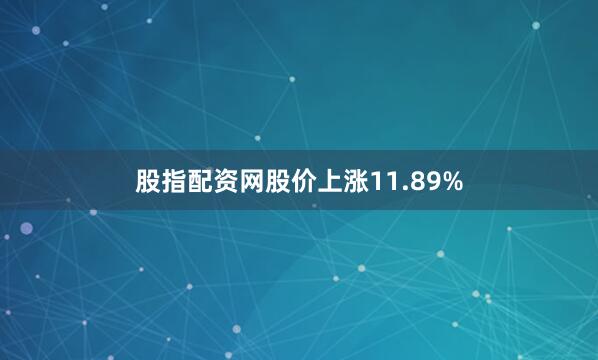 股指配资网股价上涨11.89%