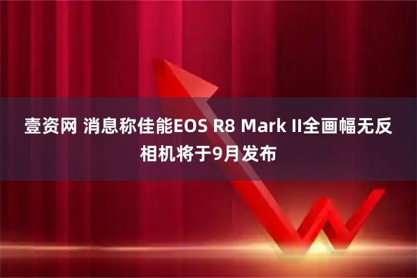 壹资网 消息称佳能EOS R8 Mark II全画幅无反相机将于9月发布