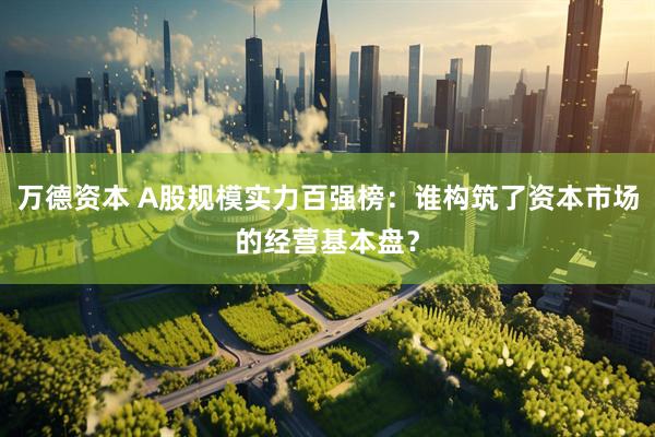 万德资本 A股规模实力百强榜：谁构筑了资本市场的经营基本盘？